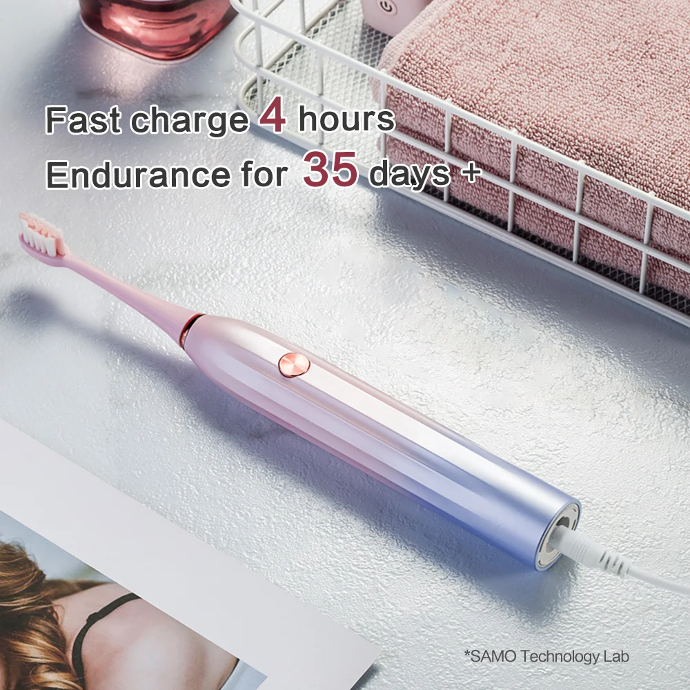Sonic Electric Toothbrush Adult Ultrasonic Tooth Brush With Facial Brush USB Fast Rechargeable IPX7 Waterproof 5 Modes Sarmocare
Sonic Electric Toothbrush Adult Ultrasonic Tooth Brush With Facial Brush USB Fast Rechargeable IPX7 Waterproof 5 Modes Sarmocare