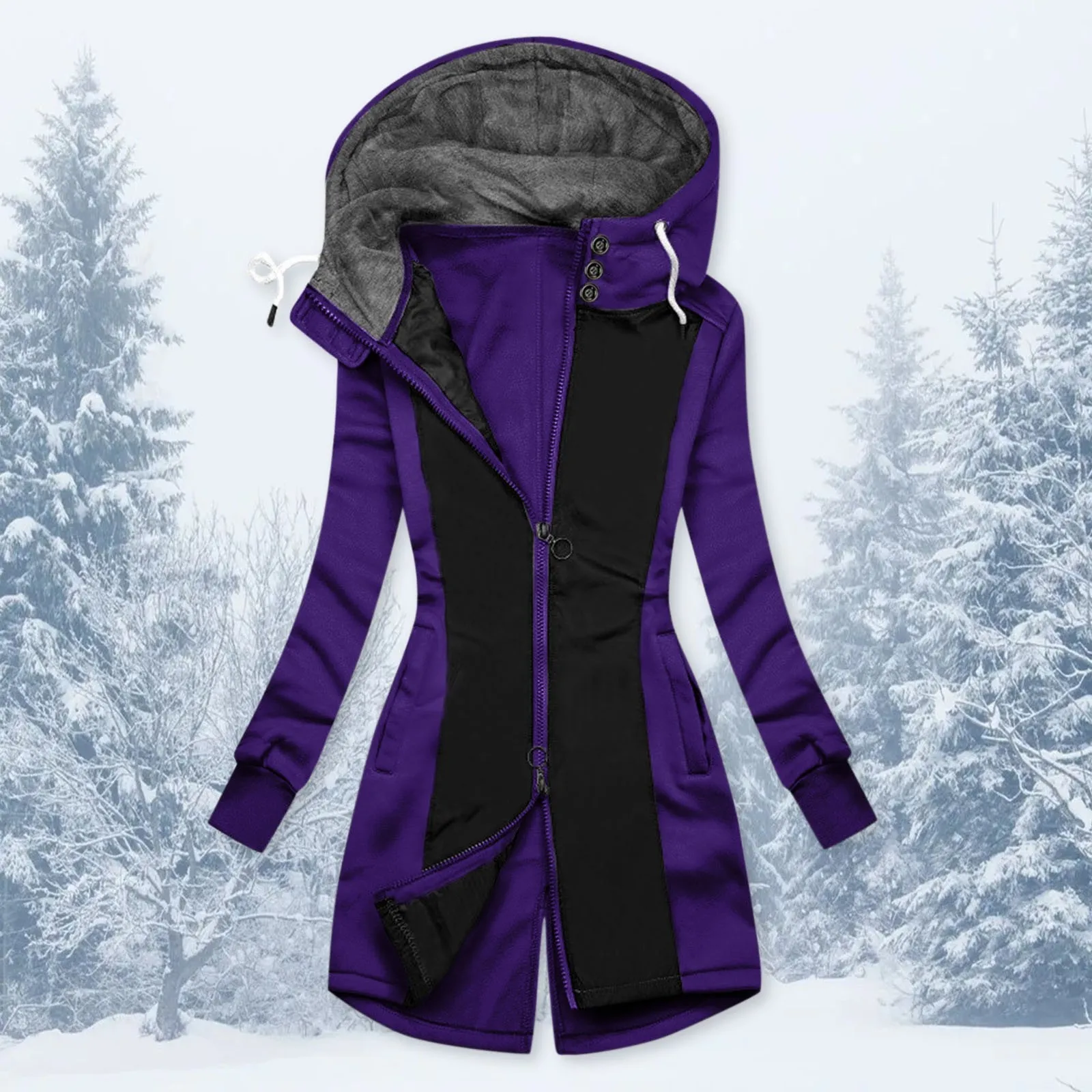 Women's Thicker Warm Hooded Jacket Coat Fashion Autumn Winter Long Sleeve Casual Tops Female Patchwork Cashmere Trench Overcoat
Women's Thicker Warm Hooded Jacket Coat Fashion Autumn Winter Long Sleeve Casual Tops Female Patchwork Cashmere Trench Overcoat