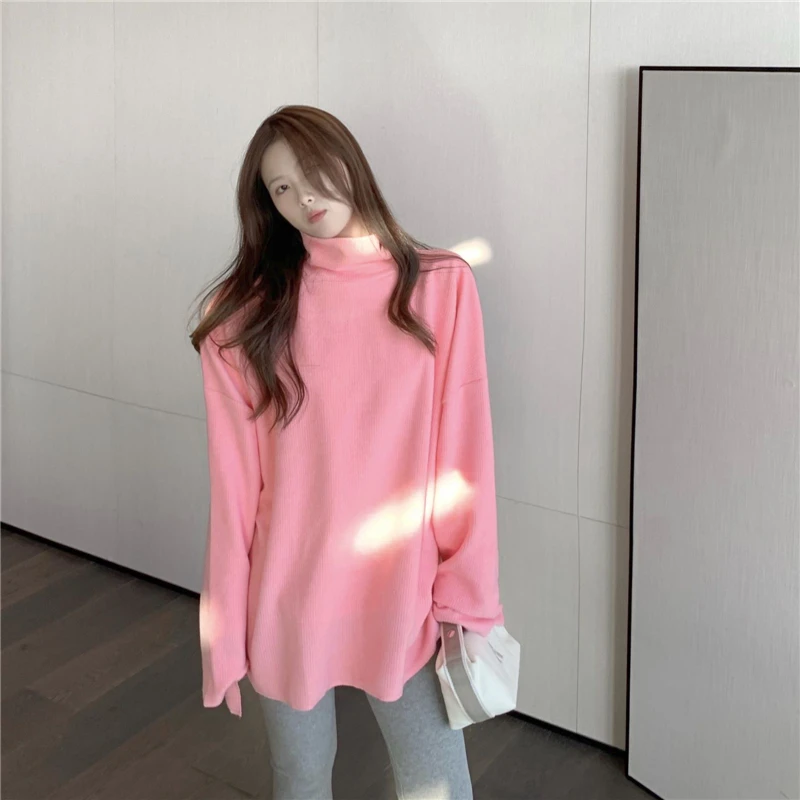 SuperAen Loose Solid All Match Thick Turtleneck T-shirt Medium and Long Full Sweaters for Women
SuperAen Loose Solid All Match Thick Turtleneck T-shirt Medium and Long Full Sweaters for Women
