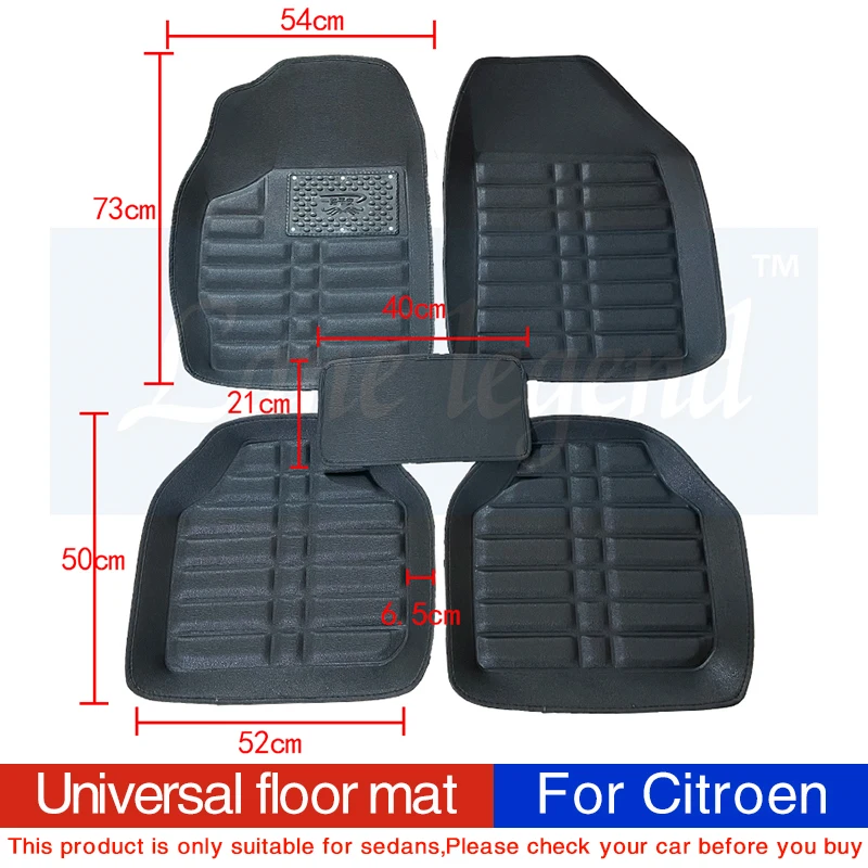 

Car Floor Mats Universal for Citroen C4 PICASSO C2 C3-XR C4L C5 C6 C-Quatre C-Elysee C-Triomp Car Leather floor mat carpet liner