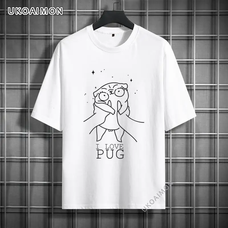 I Love Pug Unisex Summer Loose T Shirts Custom Crazy T-Shirt O Neck Customized TShirts Men's Fashion T-Shirts Boyfriend Gift
I Love Pug Unisex Summer Loose T Shirts Custom Crazy T-Shirt O Neck Customized TShirts Men's Fashion T-Shirts Boyfriend Gift