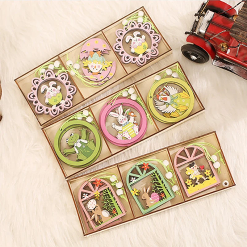6Pcs/Set Easter Decoration Wooden Pendant Easter Ornament Crafts Holiday Supplies Boxed Set Party Gift For Child
6Pcs/Set Easter Decoration Wooden Pendant Easter Ornament Crafts Holiday Supplies Boxed Set Party Gift For Child