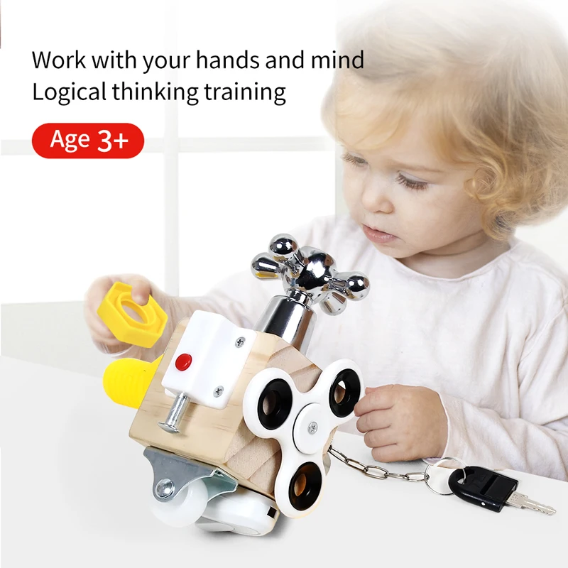 

Занятый куб для детей, Детский тренировочный замок для рук, коробка для раннего обучения, буксирная доска, фиджет-куб, детские развивающие и...