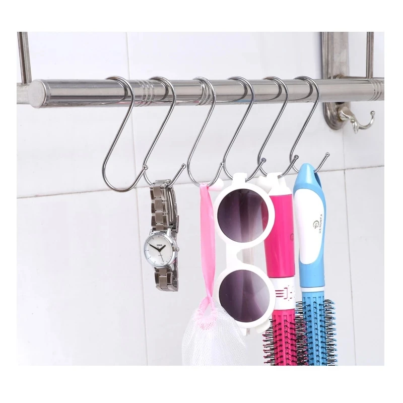 3pcs/lot S hook multifunction wall hook household hanging door hook living room coat hangers S shaped clothes handbag key hanger
3pcs/lot S hook multifunction wall hook household hanging door hook living room coat hangers S shaped clothes handbag key hanger