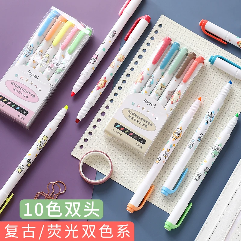 Morandi Highlighter 10 Color Retro Pocket Key Marking Double-headed Student Painting Pen Set Marker Pen
Morandi Highlighter 10 Color Retro Pocket Key Marking Double-headed Student Painting Pen Set Marker Pen