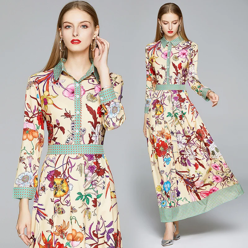 Spring Autumn for Women Dress 2020 Casual Turn Down Collar Tunic Long Shirt Dresses Fashion Vintage Print Maxi Dress Vestidos
Spring Autumn for Women Dress 2020 Casual Turn Down Collar Tunic Long Shirt Dresses Fashion Vintage Print Maxi Dress Vestidos