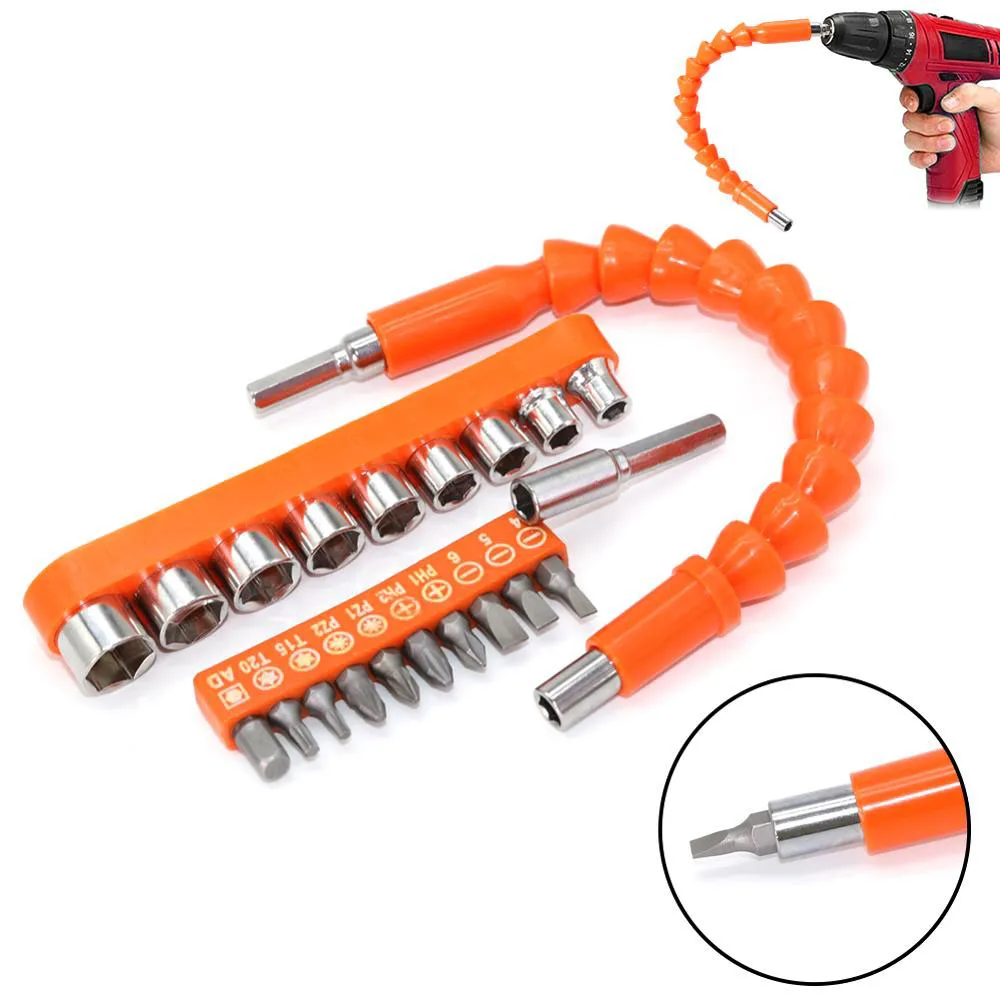 21PCS Flexible Shaft Tool Electronics Drill Screwdriver Bit The sleeve Holder Connect Link Multitul Hex Shank Extension Snake
21PCS Flexible Shaft Tool Electronics Drill Screwdriver Bit The sleeve Holder Connect Link Multitul Hex Shank Extension Snake