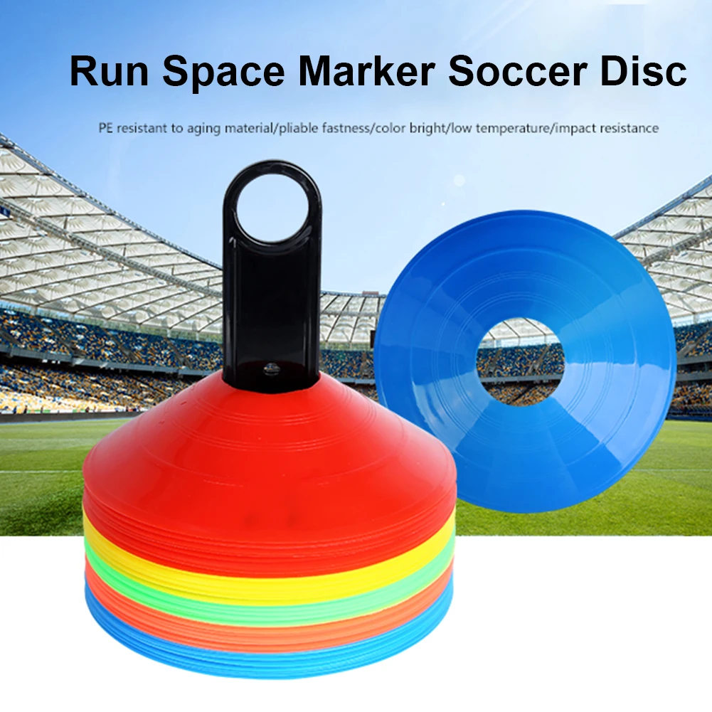 50pcs Colorful Sign Portable Outdoor Sports Space Marker Stackable Soccer Disc Hockey Cone Shape Shuttle Run Cross Track Rugby
50pcs Colorful Sign Portable Outdoor Sports Space Marker Stackable Soccer Disc Hockey Cone Shape Shuttle Run Cross Track Rugby