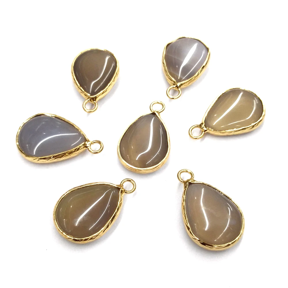Natural Stone Pendant Necklace Accessories Waterdrop Shape Grey Agates Stone Charms For Jewelry Making Bracelet Gift
Natural Stone Pendant Necklace Accessories Waterdrop Shape Grey Agates Stone Charms For Jewelry Making Bracelet Gift