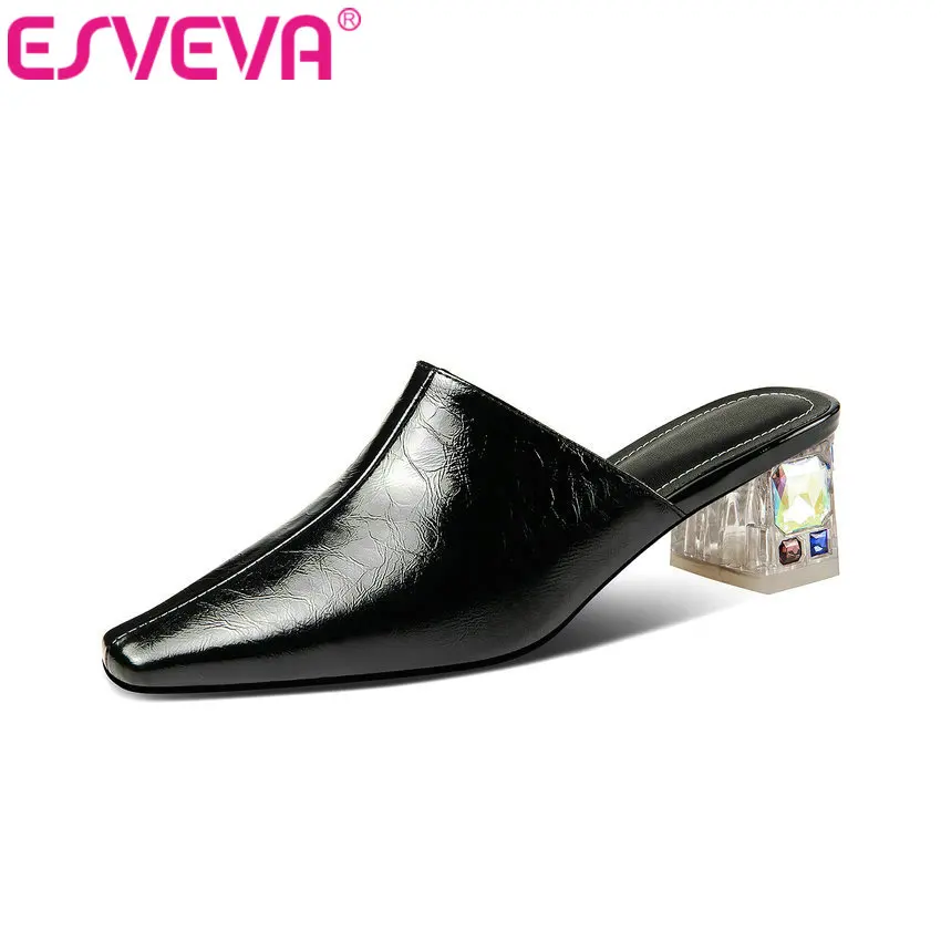 ESVEVA 2021 Crystal Square Heel Fashion Women Shoes Elegant Pointed To Ladies Pumps Leather Slingback Summer Sandals Size 34-39
ESVEVA 2021 Crystal Square Heel Fashion Women Shoes Elegant Pointed To Ladies Pumps Leather Slingback Summer Sandals Size 34-39