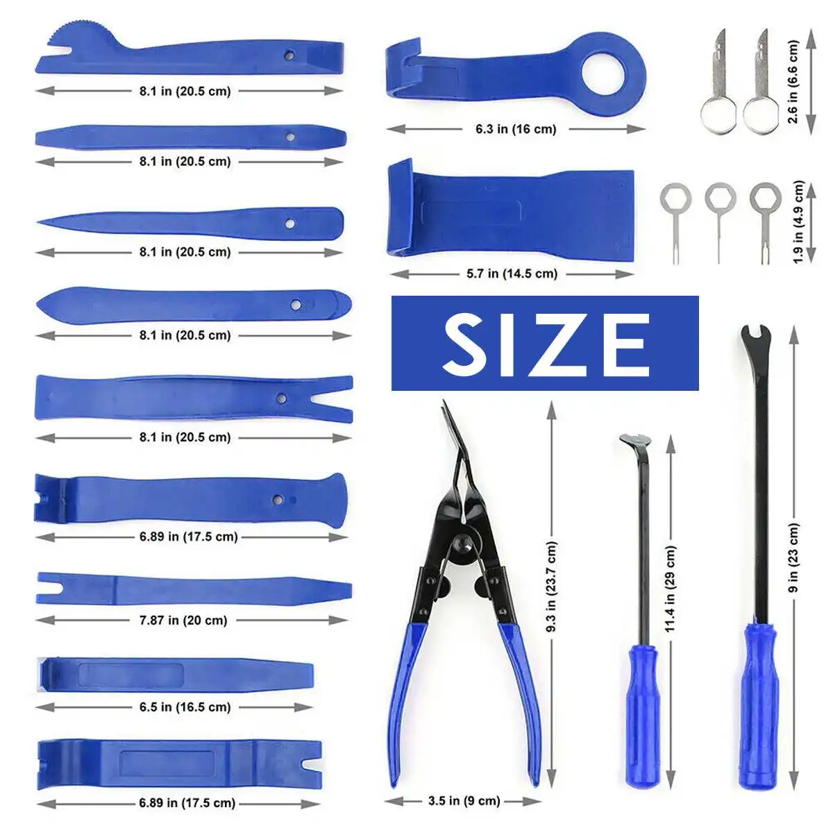 Car Fastener Removal Tool Plastic Trim Dash Removal Rivet Clips Car Door Panel Installer Cover Pry Repair Portable Fastener Tool
Car Fastener Removal Tool Plastic Trim Dash Removal Rivet Clips Car Door Panel Installer Cover Pry Repair Portable Fastener Tool