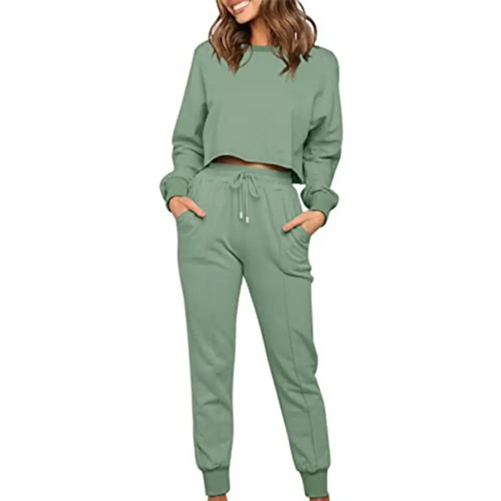 Pullover Set Solid Color Round Neck Daily Costume Training Fitness Long Sleeve Tops Pants for Exercise
Pullover Set Solid Color Round Neck Daily Costume Training Fitness Long Sleeve Tops Pants for Exercise