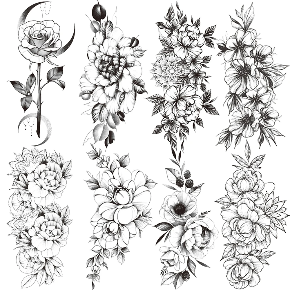 Branch Rose Flower Temporary Tattoo For Women Black Camellia Tattoos Sticker Daisy Mehndi Floral Waterproof Tatoo Paper Body Arm
Branch Rose Flower Temporary Tattoo For Women Black Camellia Tattoos Sticker Daisy Mehndi Floral Waterproof Tatoo Paper Body Arm