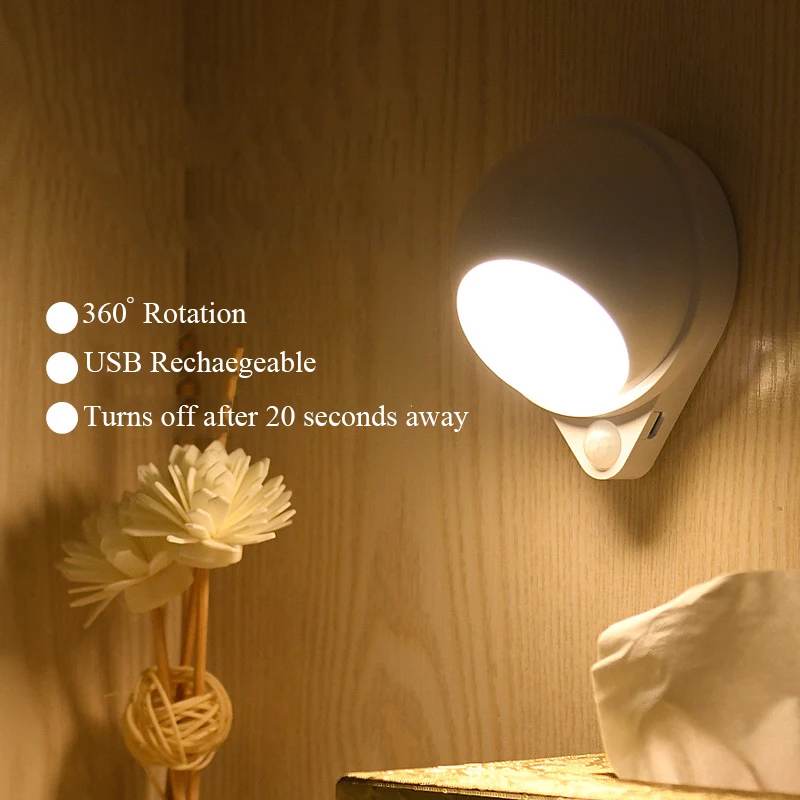 Potable Wireless Motion Sensor Night Light LED USB Rechargeable Night lamp For Kitchen Cabinet Wardrobe Lamp Detector Wall Lamp
Potable Wireless Motion Sensor Night Light LED USB Rechargeable Night lamp For Kitchen Cabinet Wardrobe Lamp Detector Wall Lamp