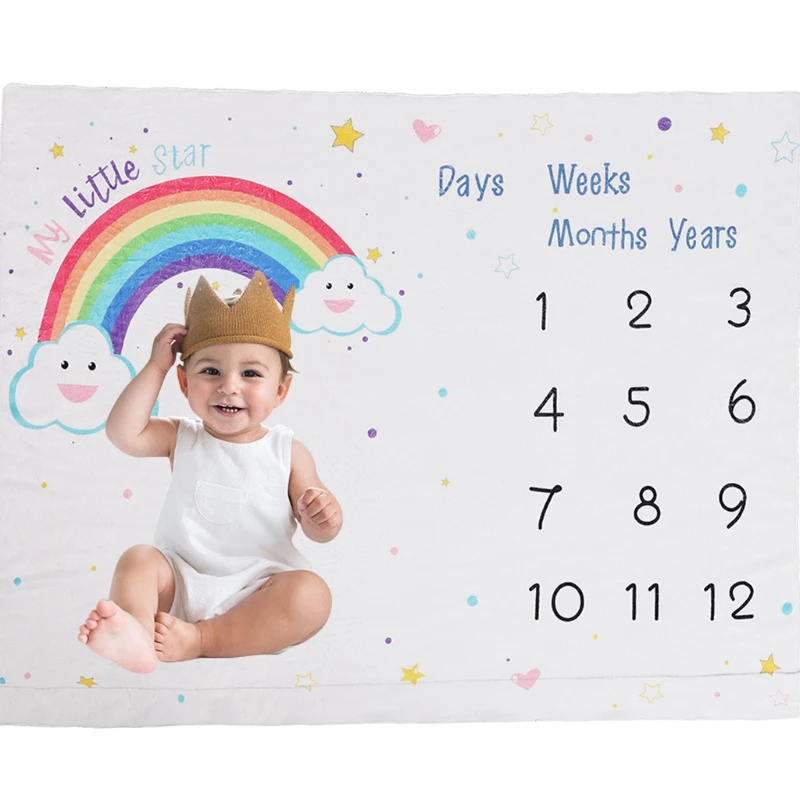 Baby Swaddle Blanket Super Soft Flannel Milestone Blanket Play Mat Photo Prop GXMB
Baby Swaddle Blanket Super Soft Flannel Milestone Blanket Play Mat Photo Prop GXMB