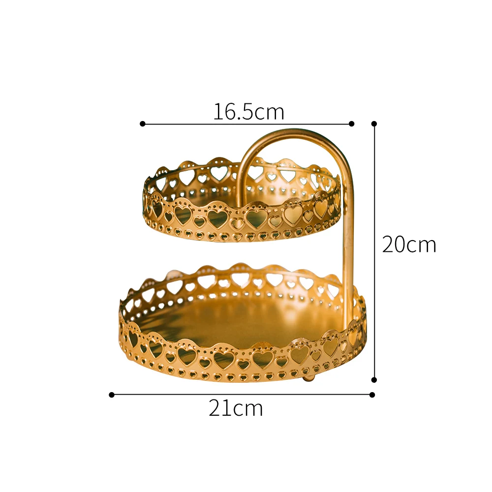 Living Room Decor Gold Double-layer Storage Makeup Storage Jewelry Storage Fruit Snack Plate Modern Home Decoration Accessories
Living Room Decor Gold Double-layer Storage Makeup Storage Jewelry Storage Fruit Snack Plate Modern Home Decoration Accessories