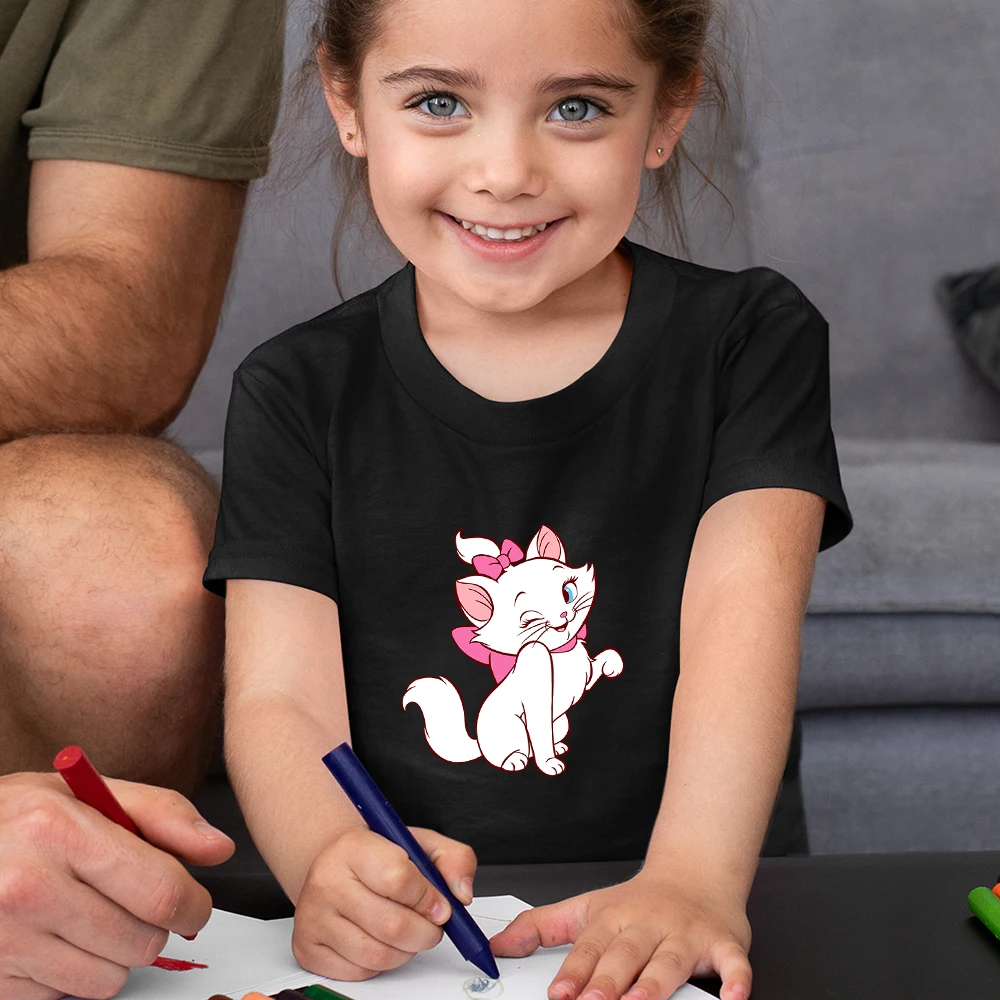 The Aristocats Marie Cat Print Kids Shirt Black Basic Tops Tumblr Fashion Girl Baby Clothes O-neck Summer Fall T Shirt Children
The Aristocats Marie Cat Print Kids Shirt Black Basic Tops Tumblr Fashion Girl Baby Clothes O-neck Summer Fall T Shirt Children