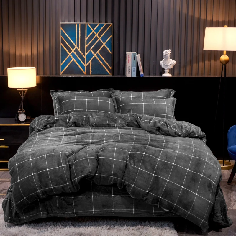 Plaid Velvet Duvet Cover Household Winter Warmth Thick Bedding Bedroom Set Twin Queen King Deep Nordic Bed 150 Bed Linen Cotton
Plaid Velvet Duvet Cover Household Winter Warmth Thick Bedding Bedroom Set Twin Queen King Deep Nordic Bed 150 Bed Linen Cotton