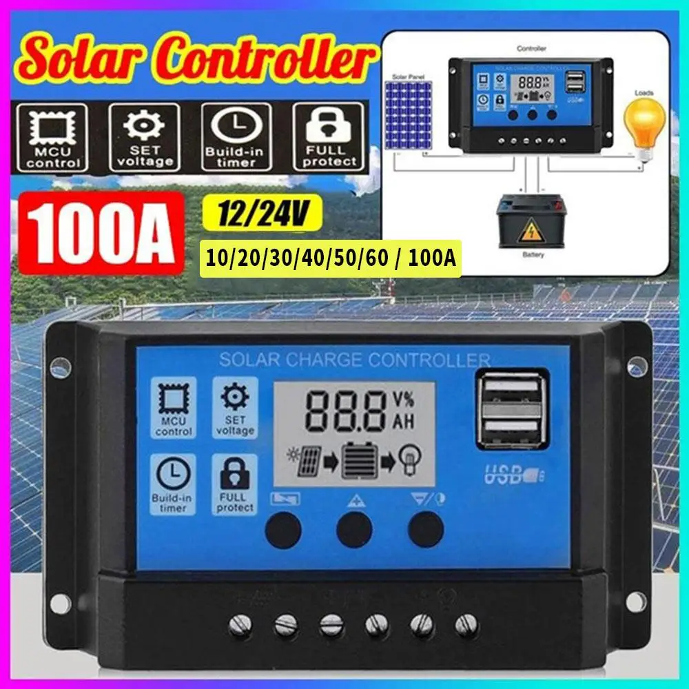 Lcd Solar Charge Controller Home 5V/1.2A PWM Boat PWM Controller Dual Usb 12/24v Solar Controller
Lcd Solar Charge Controller Home 5V/1.2A PWM Boat PWM Controller Dual Usb 12/24v Solar Controller