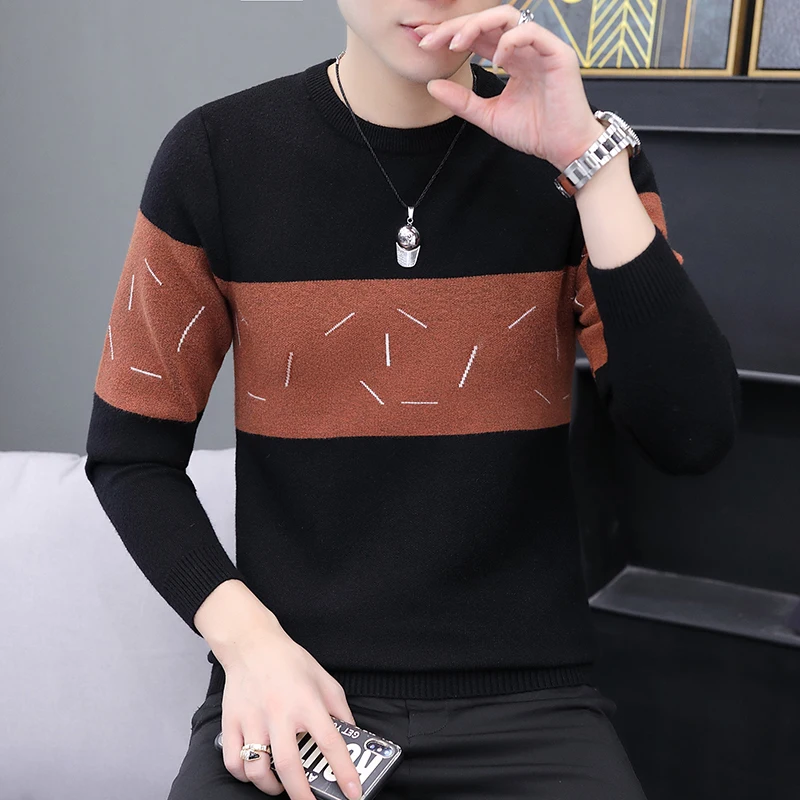 2021 Spring and Autumn Long Sleeve Printed Sweater Men's Korean Slim Round Neck New Personalized Knitwear Sweater Base Shirt
2021 Spring and Autumn Long Sleeve Printed Sweater Men's Korean Slim Round Neck New Personalized Knitwear Sweater Base Shirt