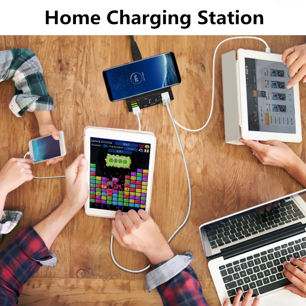 Qc 3.0 Usb Charging 8-port Usb Chargers With LCD Display Multi-port Charging Station For Iphone Ipad Tablets Cellphone Black
Qc 3.0 Usb Charging 8-port Usb Chargers With LCD Display Multi-port Charging Station For Iphone Ipad Tablets Cellphone Black