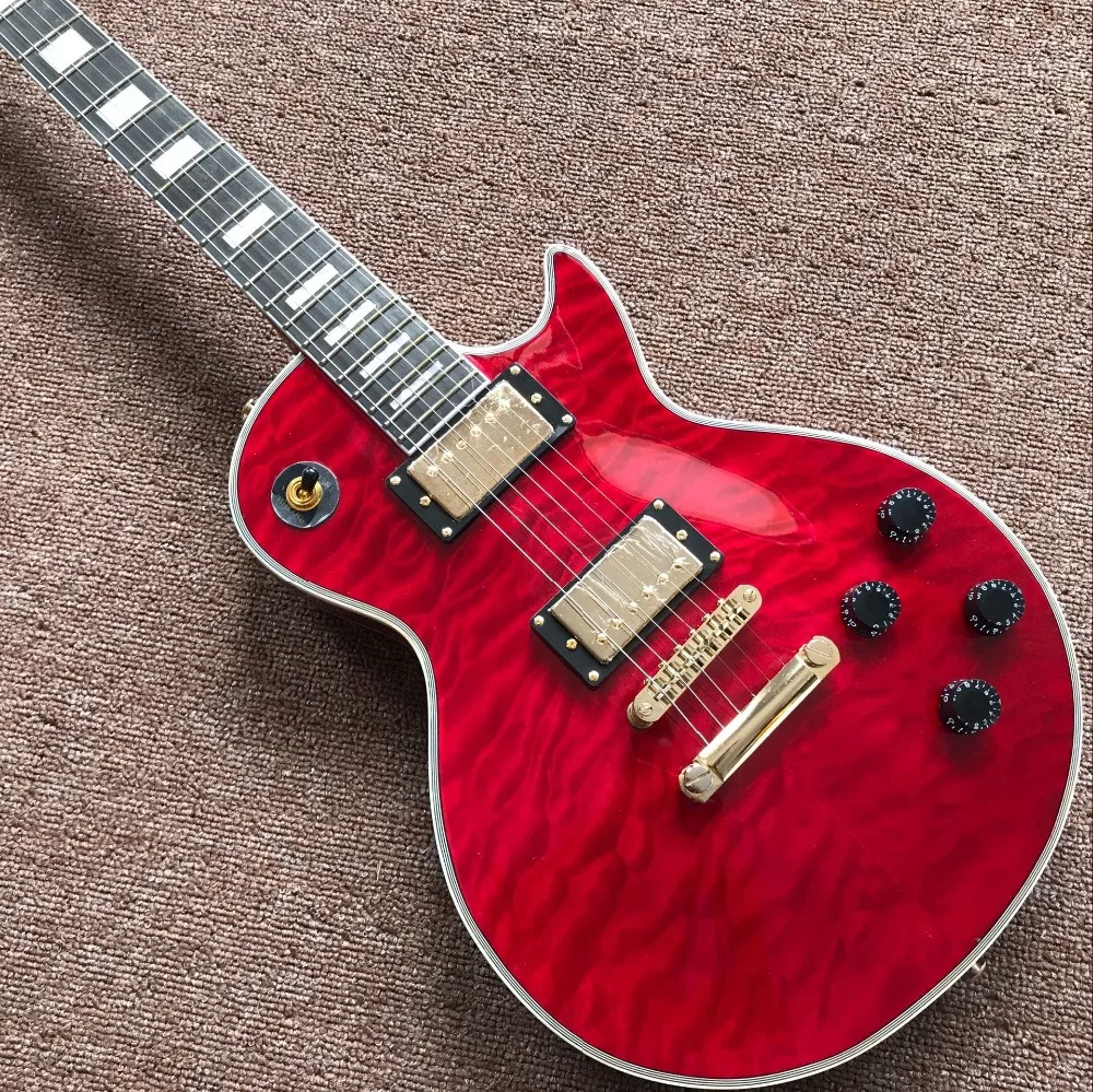 Custom Electric guitar,Red Flame top guitarra,Rosewood fingerboard Custom gitaar.musical instruments.
Custom Electric guitar,Red Flame top guitarra,Rosewood fingerboard Custom gitaar.musical instruments.