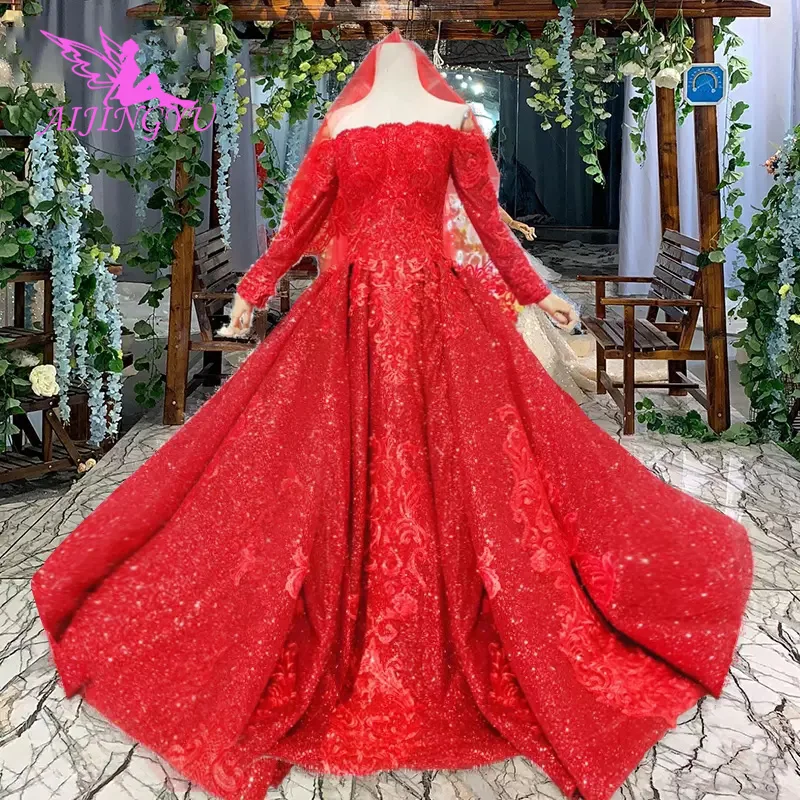 AIJINGYU Red Royal Gowns With Sleeves Destination Ukraine Russian Floral Gownes Wedding Dress Long Sleeve
AIJINGYU Red Royal Gowns With Sleeves Destination Ukraine Russian Floral Gownes Wedding Dress Long Sleeve