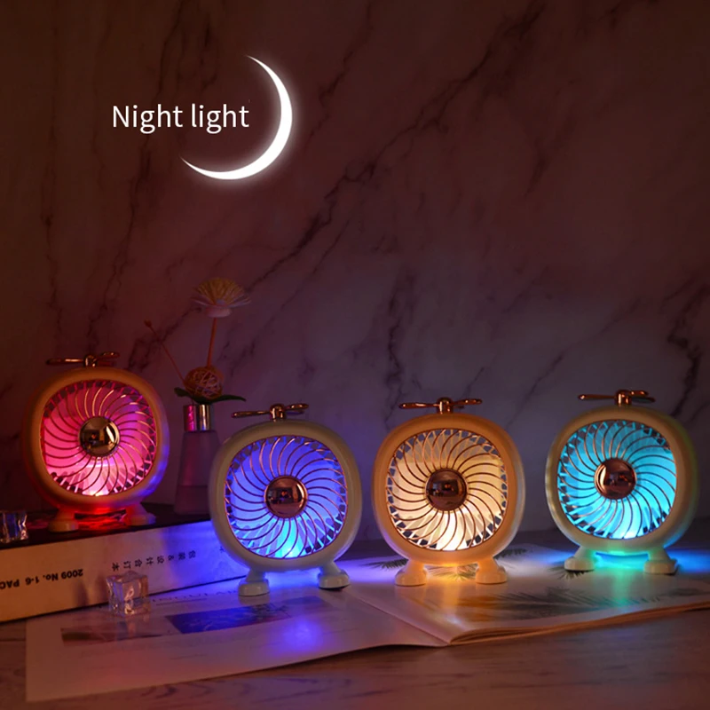 Night Light Creative LED Table Lamp Mini Electric Fan USB Rechargeable Bedside Lamp 2 Levels DimmableDesktop Decorative Lamp
Night Light Creative LED Table Lamp Mini Electric Fan USB Rechargeable Bedside Lamp 2 Levels DimmableDesktop Decorative Lamp