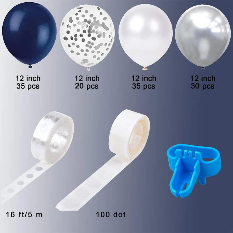 Silver White Blue Wreath Birthday Wedding Arch Party Decoration Latex Scenery Balloon 086
Silver White Blue Wreath Birthday Wedding Arch Party Decoration Latex Scenery Balloon 086