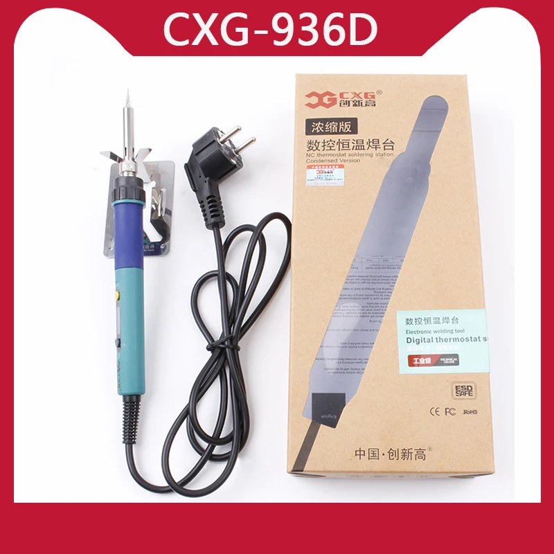CXG 936d LCD Adjustable Temperature Digital Electric Soldering Station EU plug Soldering Iron With Regulator Soldering Set
CXG 936d LCD Adjustable Temperature Digital Electric Soldering Station EU plug Soldering Iron With Regulator Soldering Set