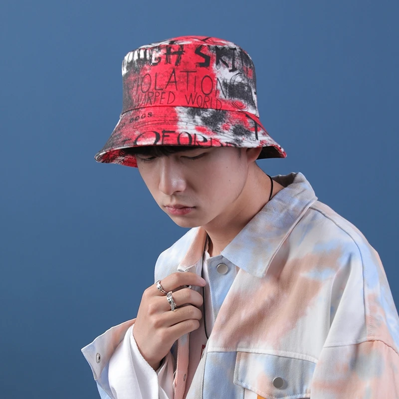 Bucket-Hats Men Women Retro Letter Print Graffiti Sunscreen Fisherman Cat Cotton Fashion Tie-dye Spring Summer Panama Hat
Bucket-Hats Men Women Retro Letter Print Graffiti Sunscreen Fisherman Cat Cotton Fashion Tie-dye Spring Summer Panama Hat