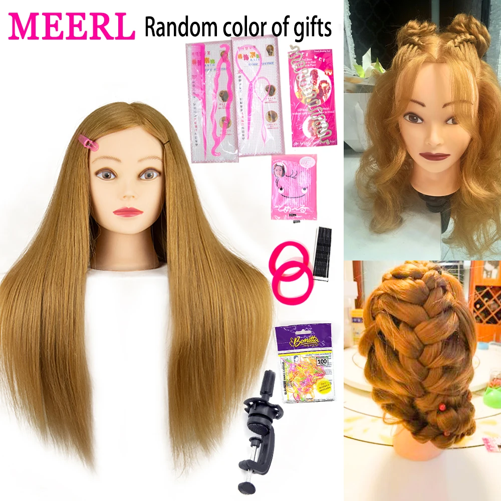 MEERL 26"Long Hair Mannequin Head With 80% Real Hair Hairdresser Practice Braid Cut Training Head Cosmetology Manikin Doll Head
MEERL 26"Long Hair Mannequin Head With 80% Real Hair Hairdresser Practice Braid Cut Training Head Cosmetology Manikin Doll Head