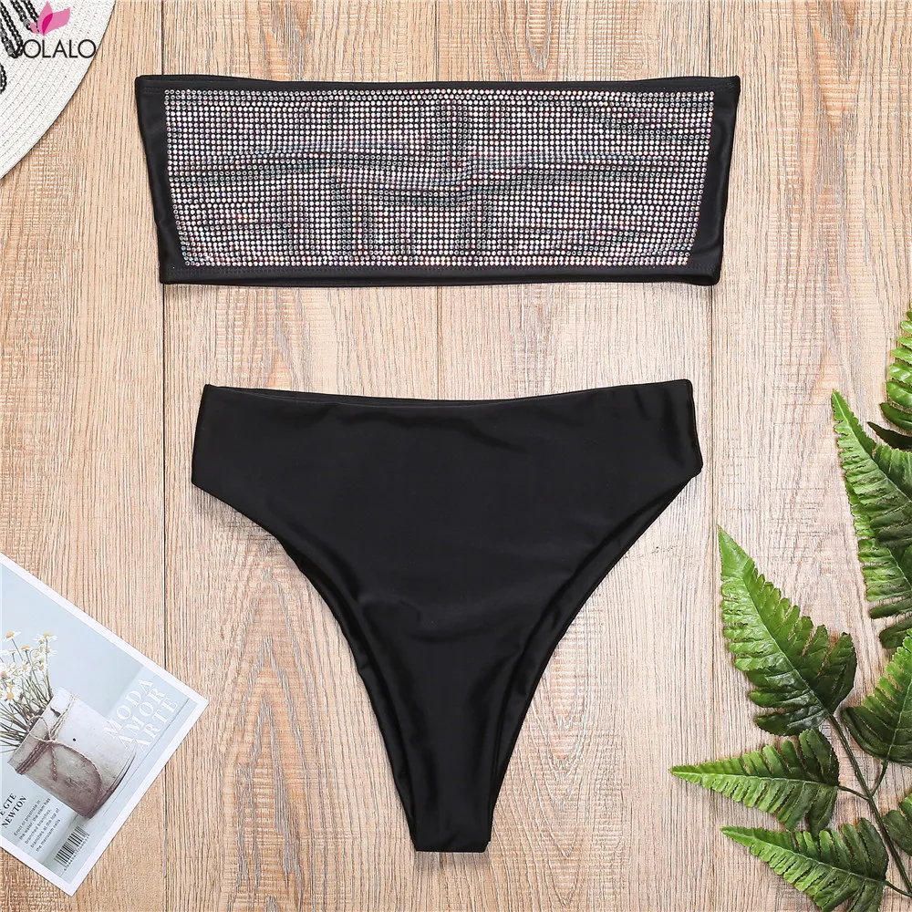 Solid Bikini 2021 High Waist Swimwear Female Chain Swimsuit Women Bandeau 2 Pieces Set Sports Bathing Suit Ribbed New
Solid Bikini 2021 High Waist Swimwear Female Chain Swimsuit Women Bandeau 2 Pieces Set Sports Bathing Suit Ribbed New