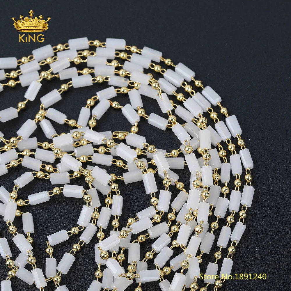 5meters White Crystal Glass Beaded Chains Rosary Necklace,Rectangle Glass Plated Gold Charms Chain Findings,Body Chains
5meters White Crystal Glass Beaded Chains Rosary Necklace,Rectangle Glass Plated Gold Charms Chain Findings,Body Chains