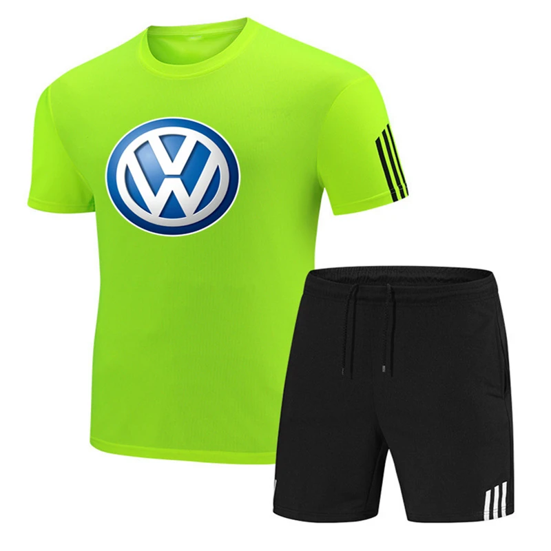 car LOGO new men's 2021 summer two-piece men's short-sleeved T-shirt + shorts suit sportswear fitness running suit
car LOGO new men's 2021 summer two-piece men's short-sleeved T-shirt + shorts suit sportswear fitness running suit