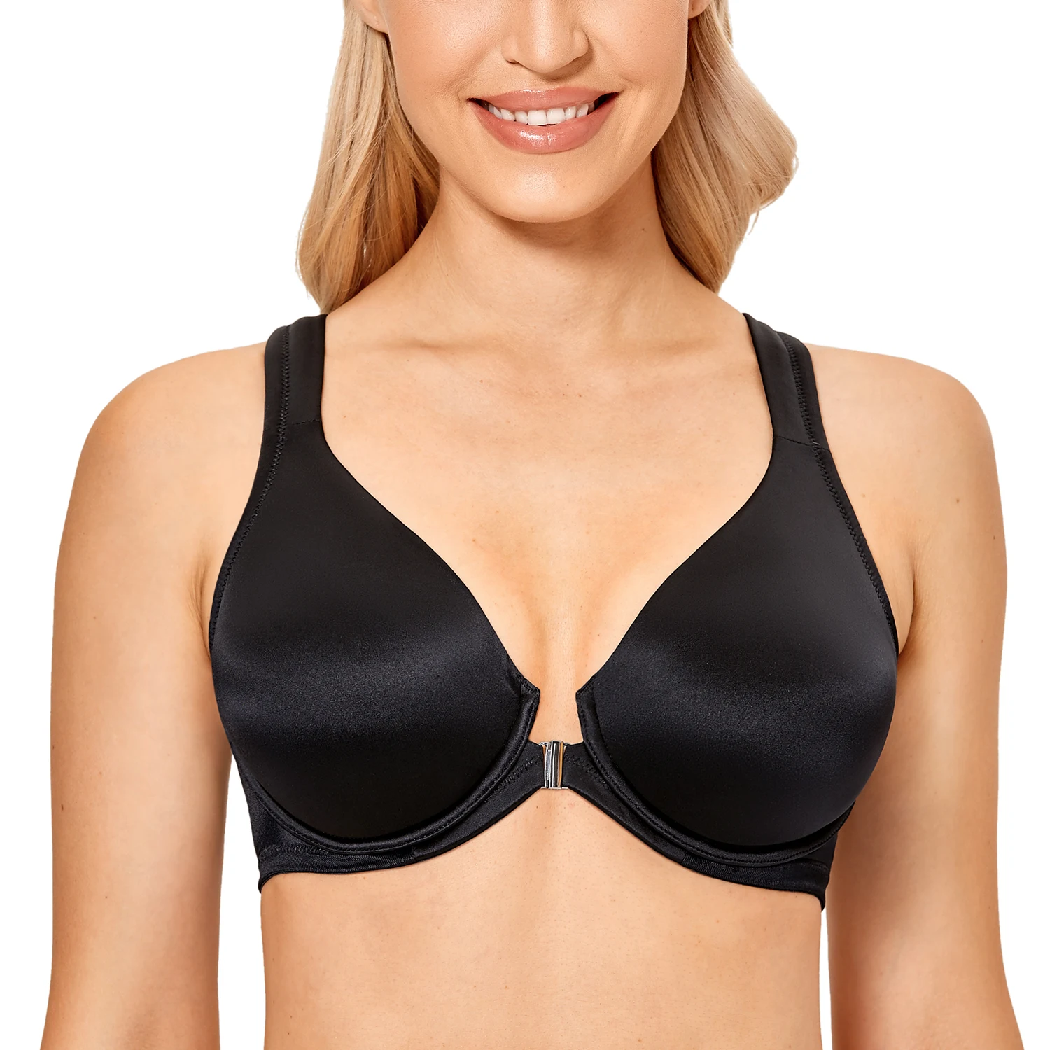 Women's Front Closure Bras Seamless Unlined Racerback Plus Size Bra 34-46 B C D DD E F G H
Women's Front Closure Bras Seamless Unlined Racerback Plus Size Bra 34-46 B C D DD E F G H
