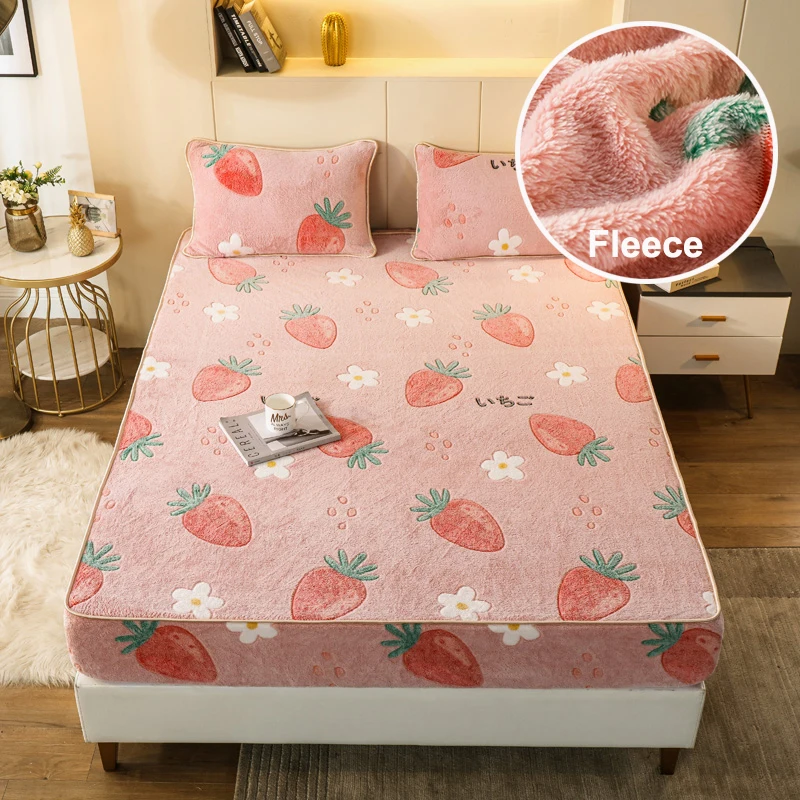 Warm Thick Elastic Fitted Sheets For Winter Super Soft Cartoon Pattern Flannel Mattress Cover For Adult Kids Velvet Bed Linens 
Warm Thick Elastic Fitted Sheets For Winter Super Soft Cartoon Pattern Flannel Mattress Cover For Adult Kids Velvet Bed Linens