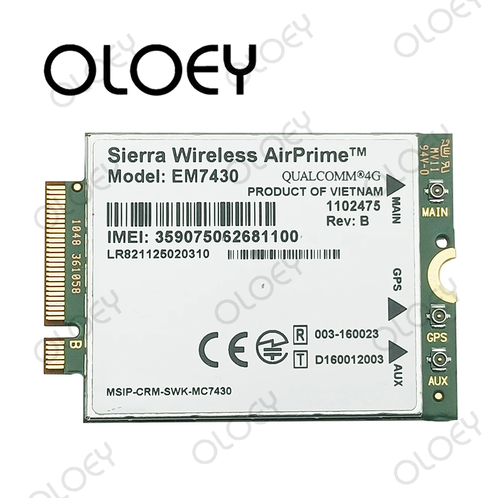 Модуль 4G LTE EM7430 Sierra Wireless Airprime сетевая карта M2 4G модульная карта Для APAC Cat-6
Модуль 4G LTE EM7430 Sierra Wireless Airprime сетевая карта M2 4G модульная карта Для APAC Cat-6