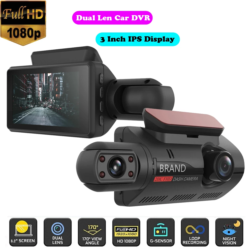 Dual Lens Car DVR Dash Camera Full HD 1080P 3.0 Inch Display Super Night Vision Dashcam G-sensor WDR Video Recorder Car Cam
Dual Lens Car DVR Dash Camera Full HD 1080P 3.0 Inch Display Super Night Vision Dashcam G-sensor WDR Video Recorder Car Cam
