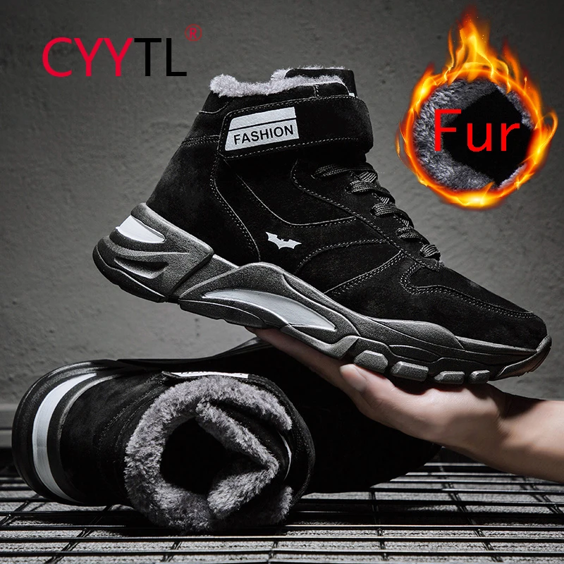 CYYTL Winter Fur Lining Casual Men's Shoes High Top Keep Warm Outdoor Snow Sneakers Non Slip Suede Work Sports Short Booties
CYYTL Winter Fur Lining Casual Men's Shoes High Top Keep Warm Outdoor Snow Sneakers Non Slip Suede Work Sports Short Booties