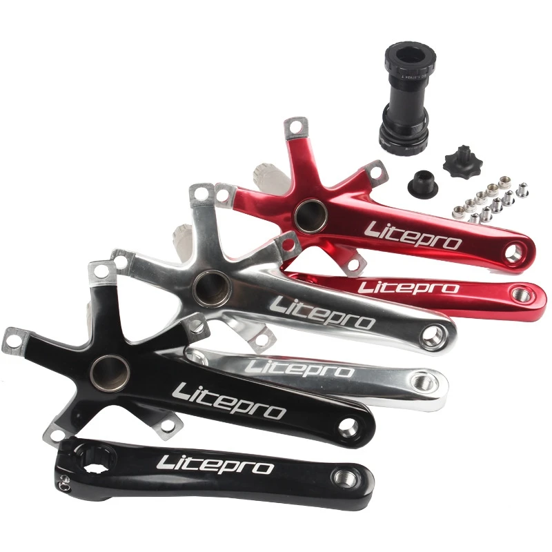 LITEPRO Folding Bike Hollow Integrated Crank 170mm with Bottom Bracket BCD 130mm Black/Red/Silver Iamok Bicycle Parts
LITEPRO Folding Bike Hollow Integrated Crank 170mm with Bottom Bracket BCD 130mm Black/Red/Silver Iamok Bicycle Parts