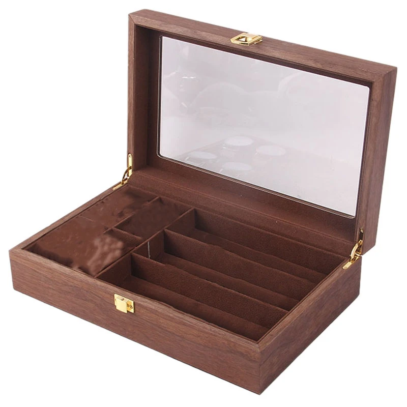 Wooden 4 Cells Watch Display Case,3 Cells Eyegl Display Organizer, Gl Topped Wooden Watch Display Case
Wooden 4 Cells Watch Display Case,3 Cells Eyegl Display Organizer, Gl Topped Wooden Watch Display Case