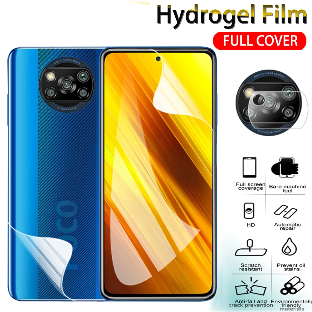 3 in1 Soft Hydrogel Film for Xiaomi Poco X3 NFC Screen Protection Film on for Xiaomi Poco X3 NFC Protective Glass Not Glass
3 in1 Soft Hydrogel Film for Xiaomi Poco X3 NFC Screen Protection Film on for Xiaomi Poco X3 NFC Protective Glass Not Glass
