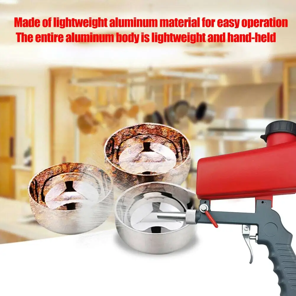 Portable Gravity Pneumatic Sandblaster Lightweight Aluminium 90psi Handheld Blasting Device Spray Gun 700cfm Power Tool
Portable Gravity Pneumatic Sandblaster Lightweight Aluminium 90psi Handheld Blasting Device Spray Gun 700cfm Power Tool