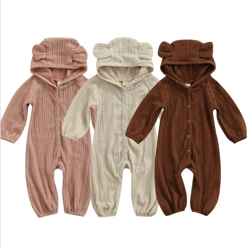 0-24M Autumn Newborn Baby Girls Boys Outfits Knit Jumpsuit Bodysuits Solid Color Long Sleeve Hooded Romper with Ears Clothes
0-24M Autumn Newborn Baby Girls Boys Outfits Knit Jumpsuit Bodysuits Solid Color Long Sleeve Hooded Romper with Ears Clothes