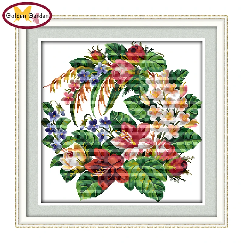 GG Wreath Cross-stitching Arts and Designs Cross Stitch Embroidery Needlework Sets Cross Stitch Patterns for Home Decoration
GG Wreath Cross-stitching Arts and Designs Cross Stitch Embroidery Needlework Sets Cross Stitch Patterns for Home Decoration