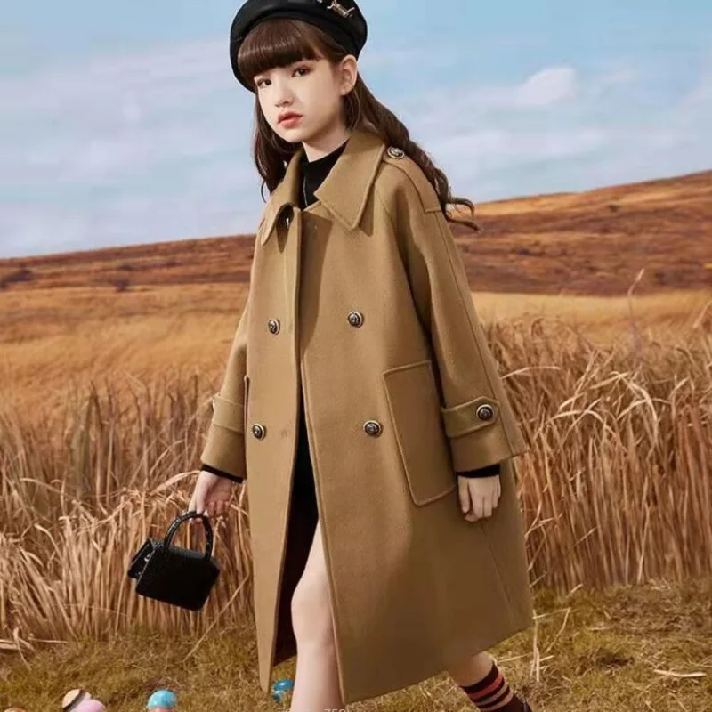 Winter Coat Girls Thick Woolen Jacket For Kids Outerwear Autumn England Teenage Children Clothes For Girls School
Winter Coat Girls Thick Woolen Jacket For Kids Outerwear Autumn England Teenage Children Clothes For Girls School