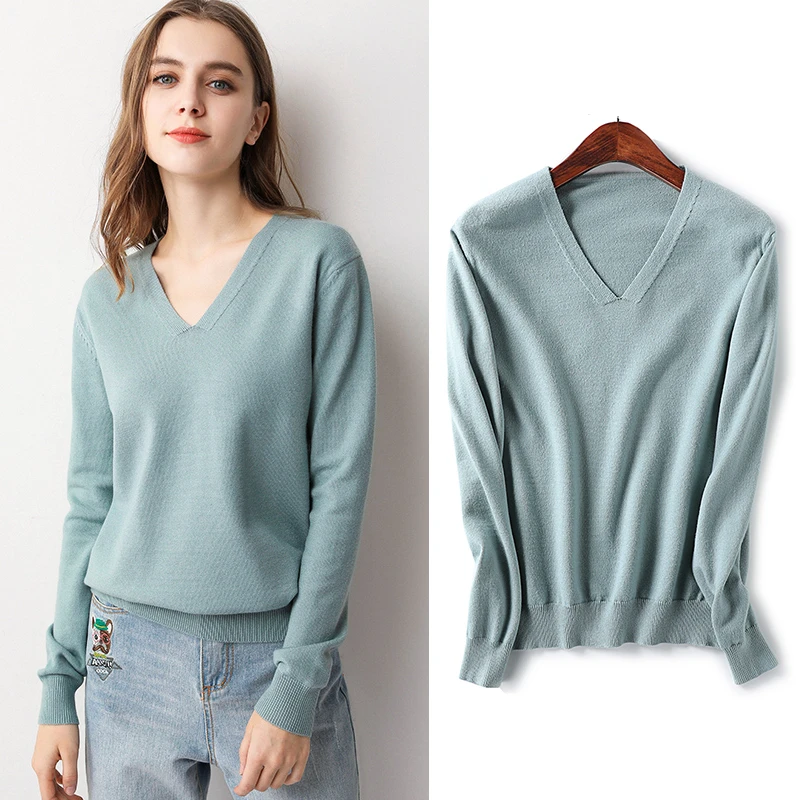 New Elegant V Neck Cashmere Sweater Women Jumper 2020 Autumn Winter Minimalist Stretch Base Knitted Pullover Pull Femme Hiver
New Elegant V Neck Cashmere Sweater Women Jumper 2020 Autumn Winter Minimalist Stretch Base Knitted Pullover Pull Femme Hiver