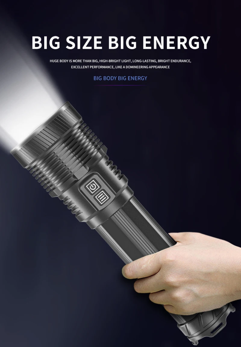 Flashlights XHP70 Powerful Flashlight Portable Strong Outdoor Searchlight USB Zoomable Waterproof Tactical Torch With Strap Bag
Flashlights XHP70 Powerful Flashlight Portable Strong Outdoor Searchlight USB Zoomable Waterproof Tactical Torch With Strap Bag