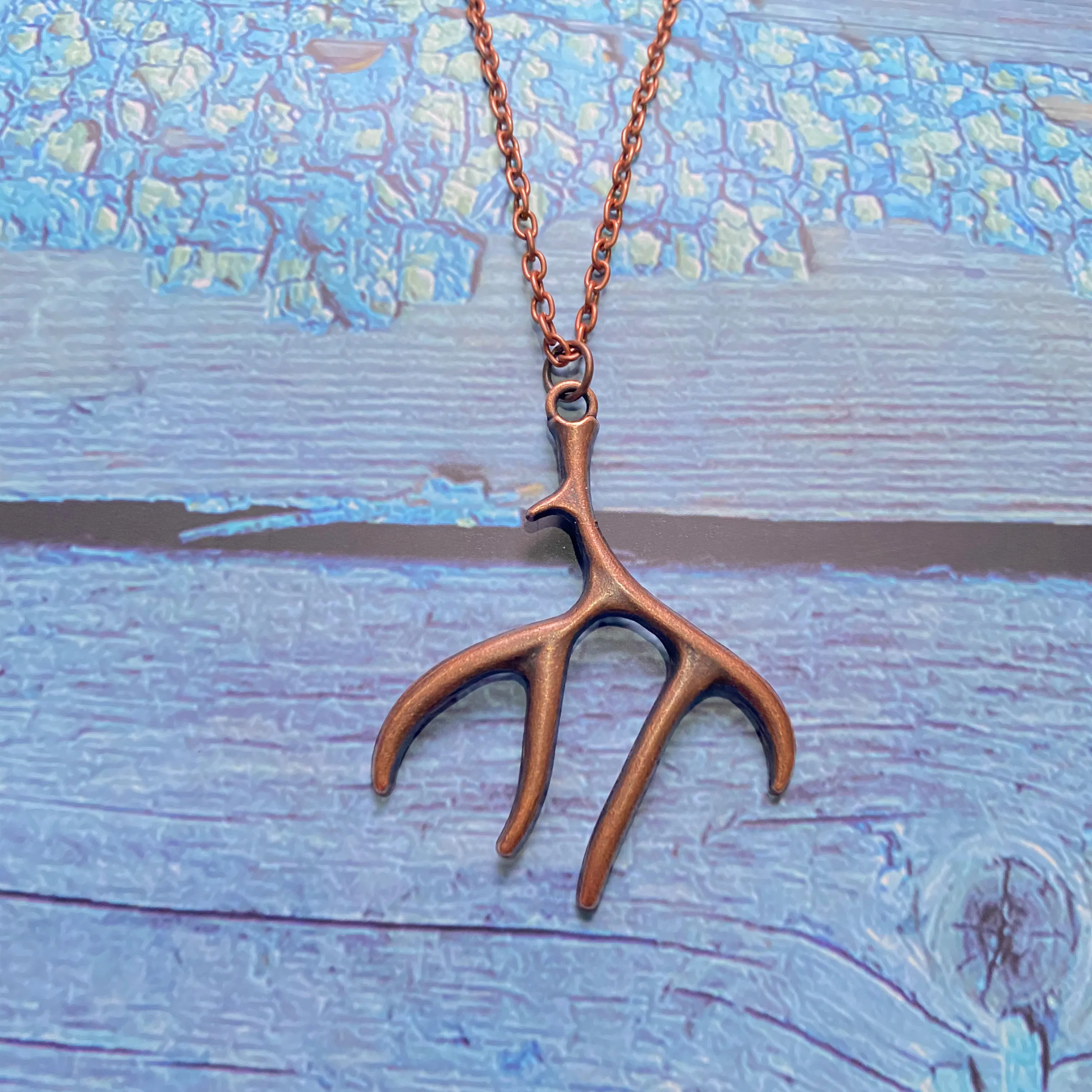 Cute Fashion Ancient Copper Vintage Jewelry Deer Antler Charms Necklace for Women
Cute Fashion Ancient Copper Vintage Jewelry Deer Antler Charms Necklace for Women